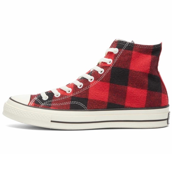 Converse Chuck 70 High 'Upcycled Flannel' Men’s Size 9.5 / Women’s Size 11.5 - Picture 2 of 5